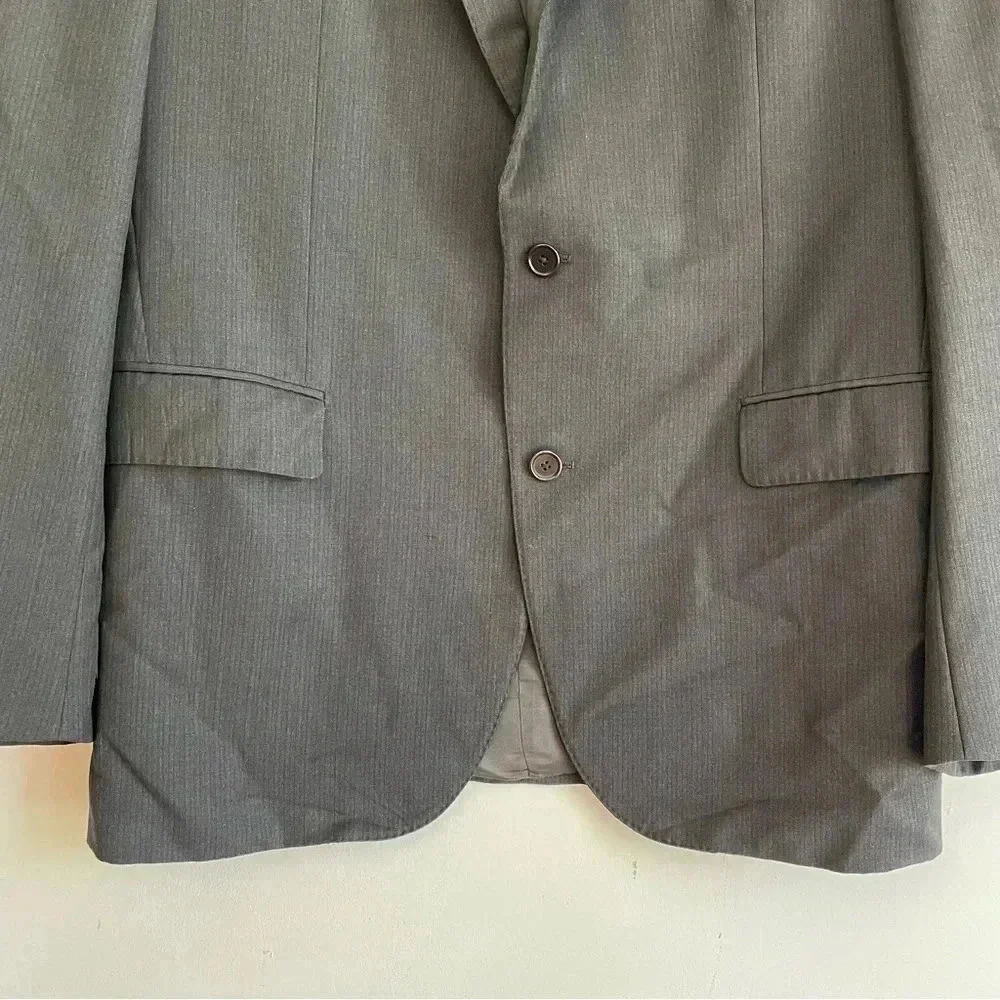 Loro Piana 100% Wool Italian Suit Jacket Men’s Business Coat Gray Blazer 54L